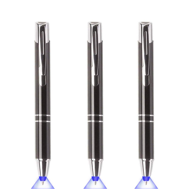 Yacig Pen with Light, Light Up Ballpoint Pen, Bright Lighted Pens for Writing in the Dark Led Light Flashlight Nurses Pen with Light Tip 3 Pack Penlight-Blue Light - Image 1